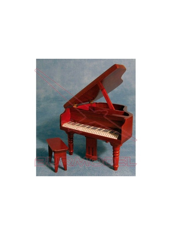 Piano con asiento color nogal
