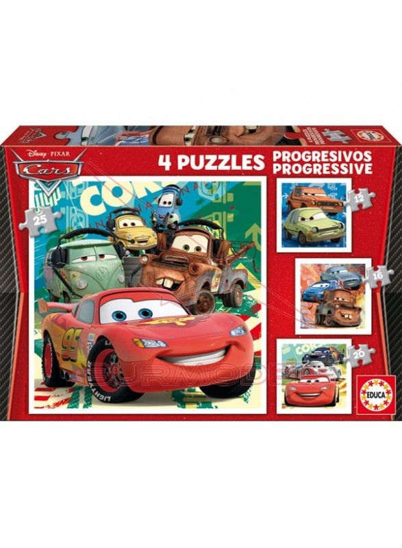 Puzzle progresivos cars 2 12-16-20-25