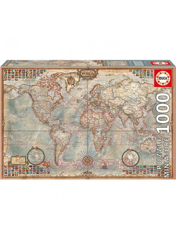 Puzzle 1000 piezas El Mundo, Mapa Político