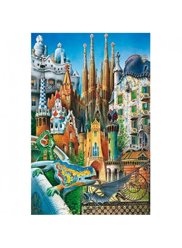 Puzzle miniature series Collage Gaudí 1000 piezas
