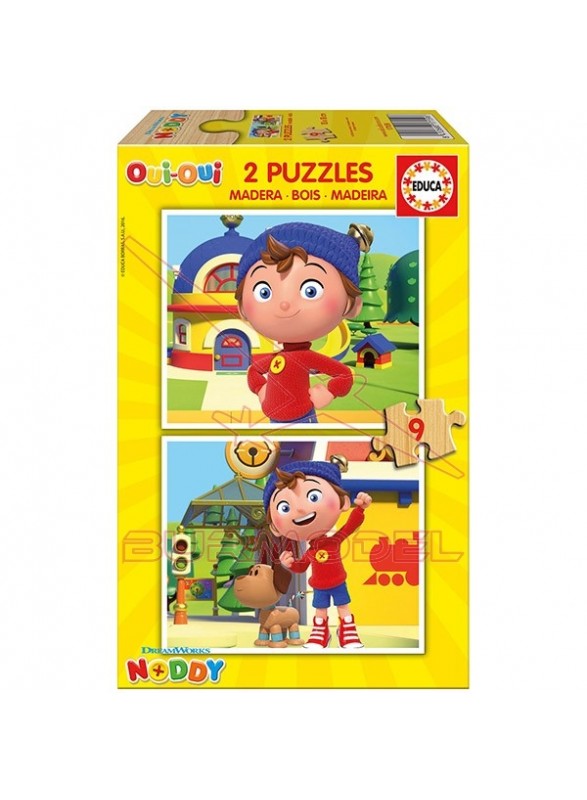 Dos puzzles de madera Noddy 9 piezas