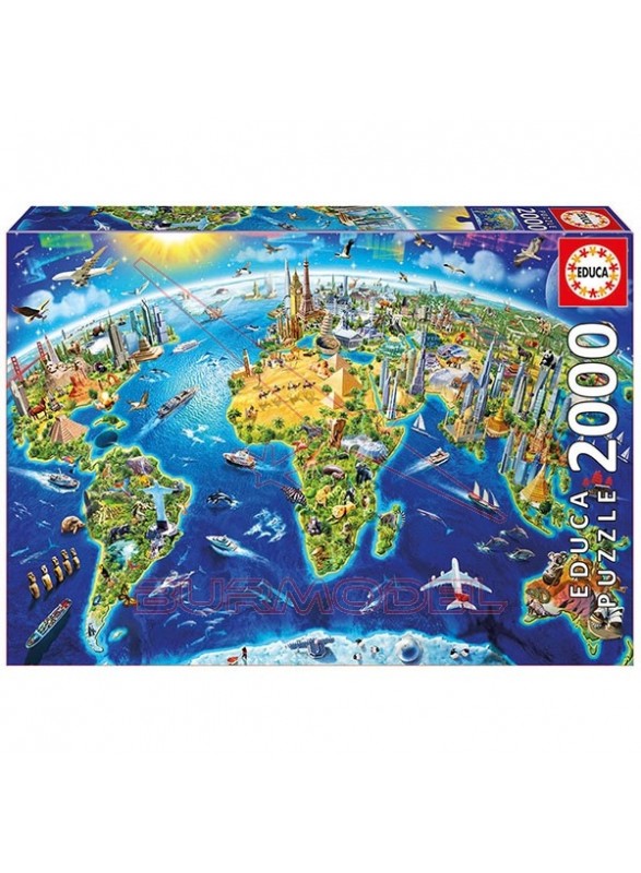 Puzzle 2000 piezas Educa Símbolos del mundo