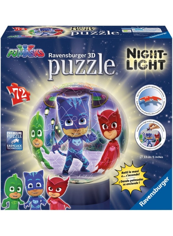 Puzzle lámpara con luz Pjmasks