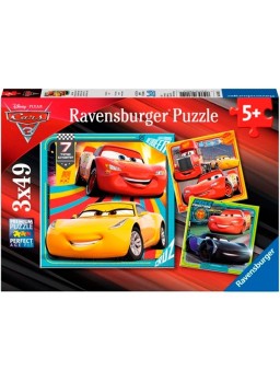 3 puzzles de 49 piezas Cars 3 Rayo McQueen