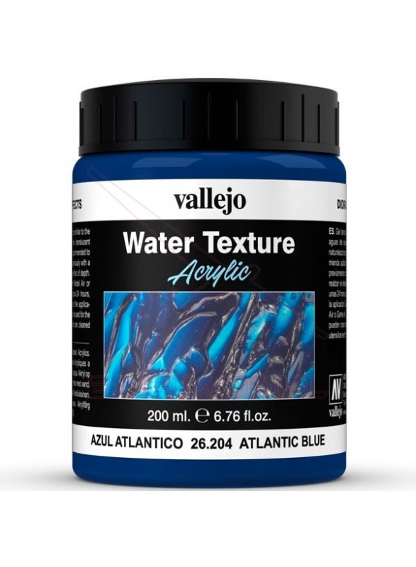 Gel azul Atlántico Water Texture de Vallejo