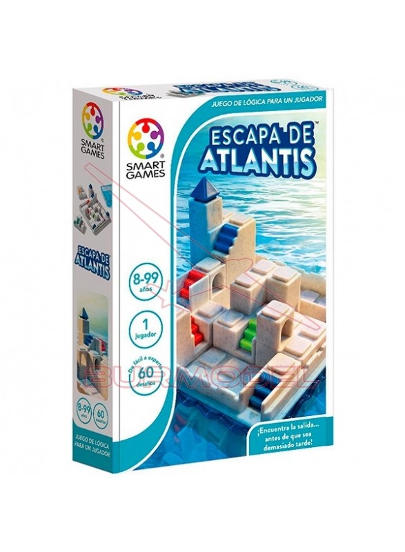 Escapa de Atlantis. Juego Smart Games con 60 retos