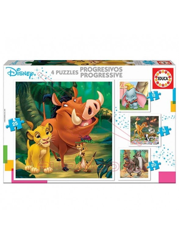 Puzzle infantil progresivo Animales Disney