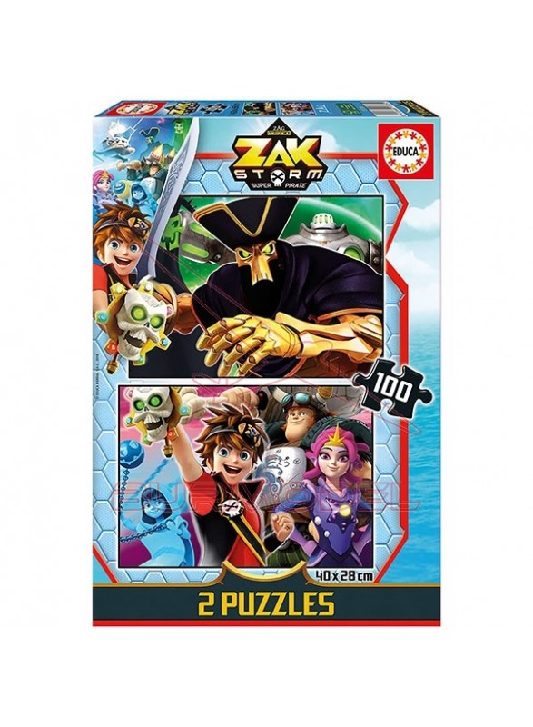 Puzzle infantil 2x100 Zak Storm.