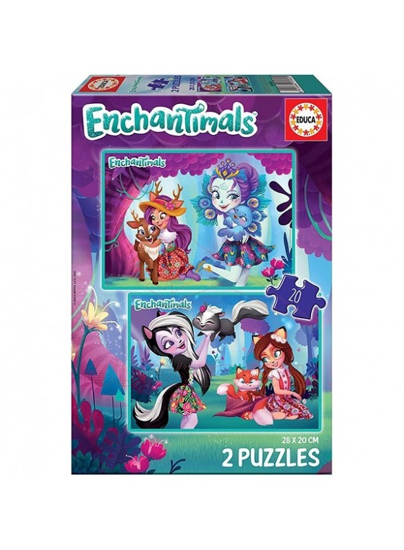 Puzzle 2x20 piezas Enchantimals.