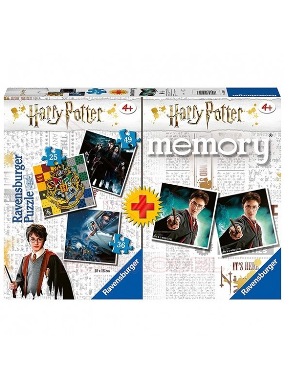 Memory y tres puzzles Harry Potter.