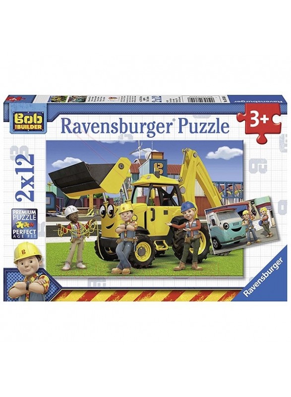 Puzzle Bob el bombero y su equipo 2x12 piezas.