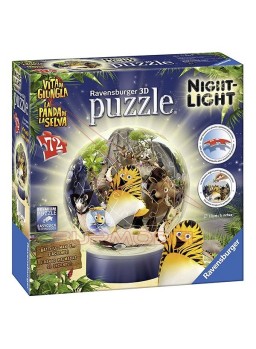 Puzzle 3D lámpara La panda de la selva
