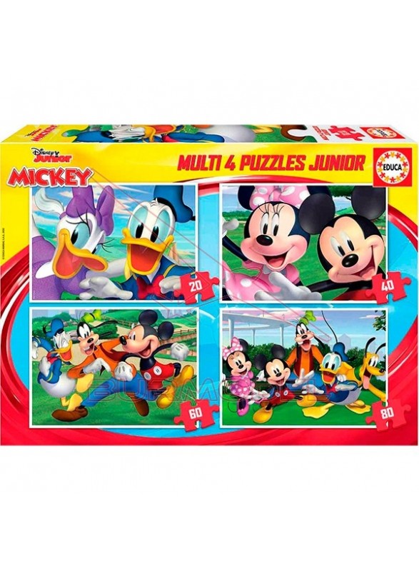 Multi 4 puzzles Mickey 20-40-60-80 pzs