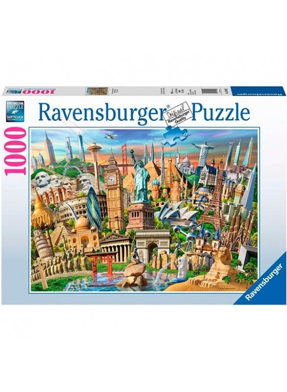 Puzzle 1000 piezas Hitos del mundo